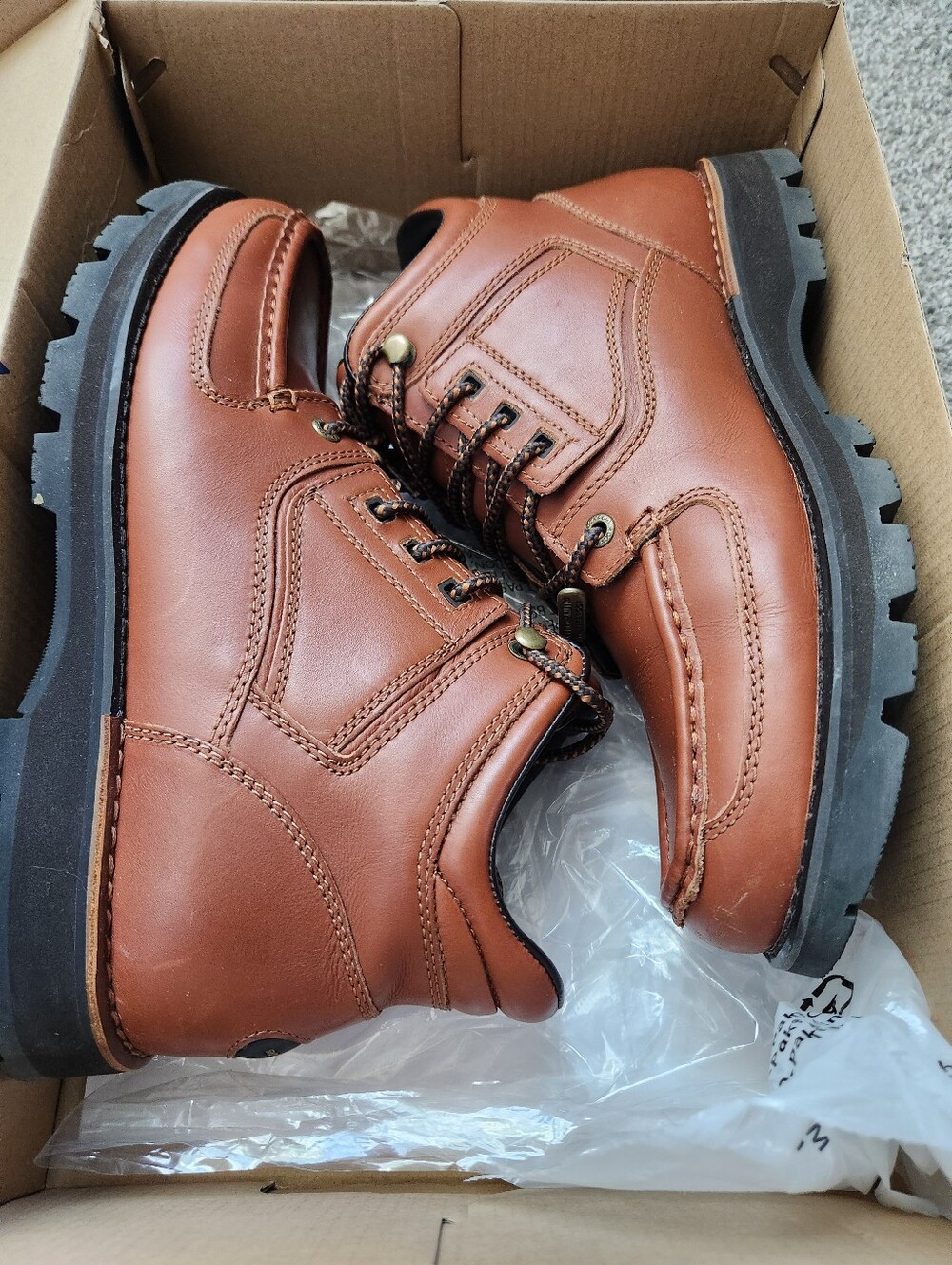 Rockport Men's Tan Brown Leather Waterproof Boots